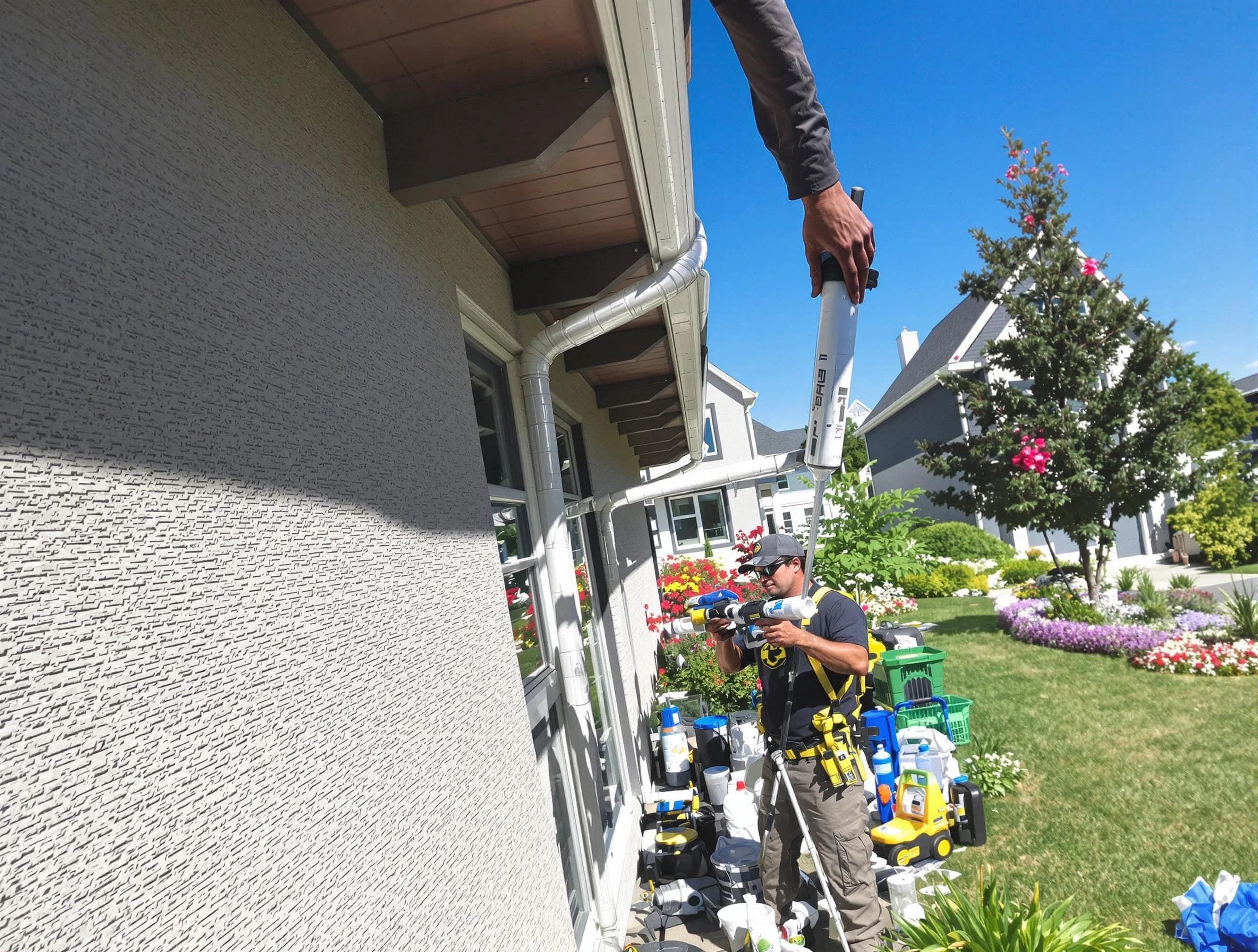Reinforced downspout bracket installed by North Royalton Roofing Company in North Royalton, OH