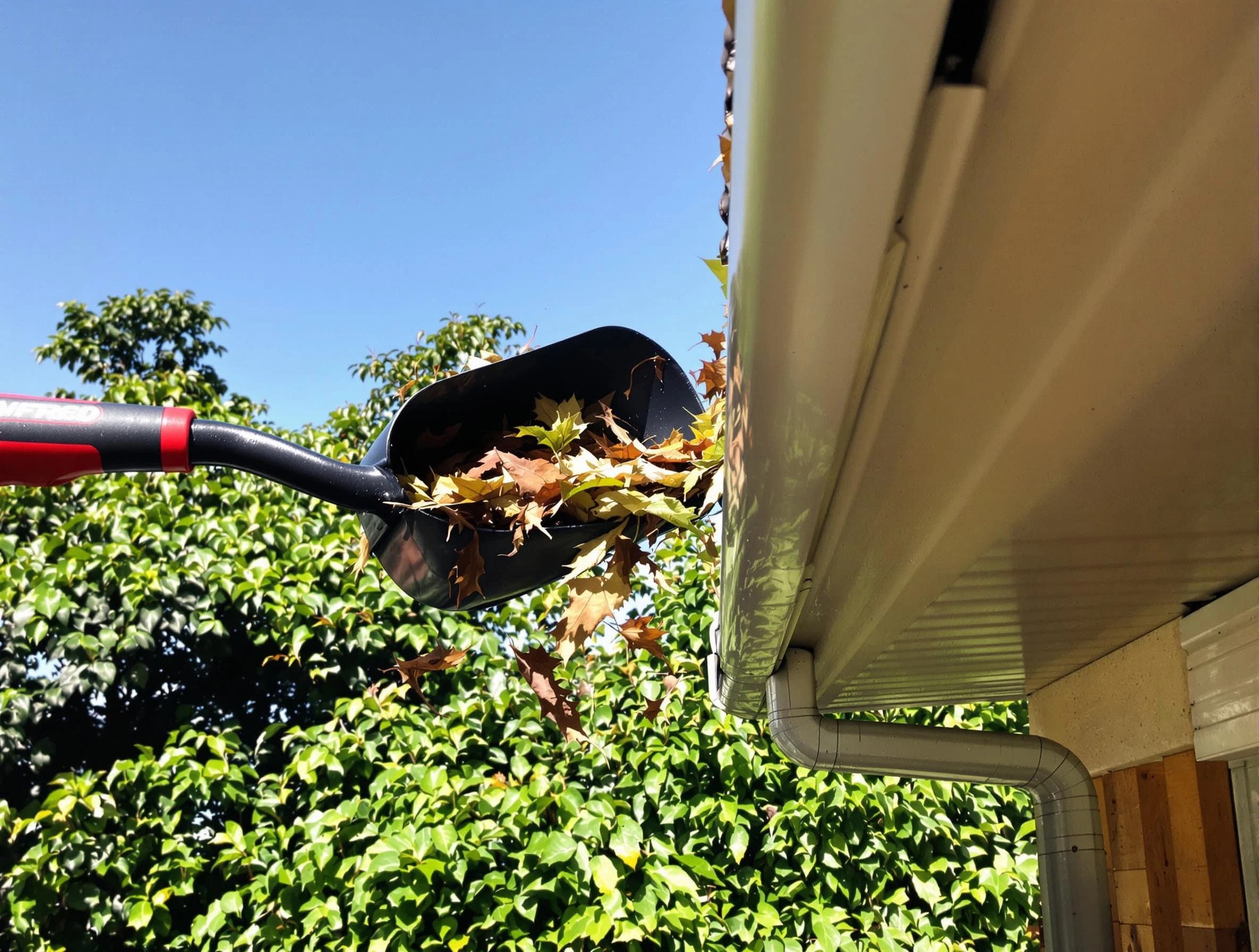 North Royalton Roofing Company performing gutter cleaning at a home in North Royalton, OH