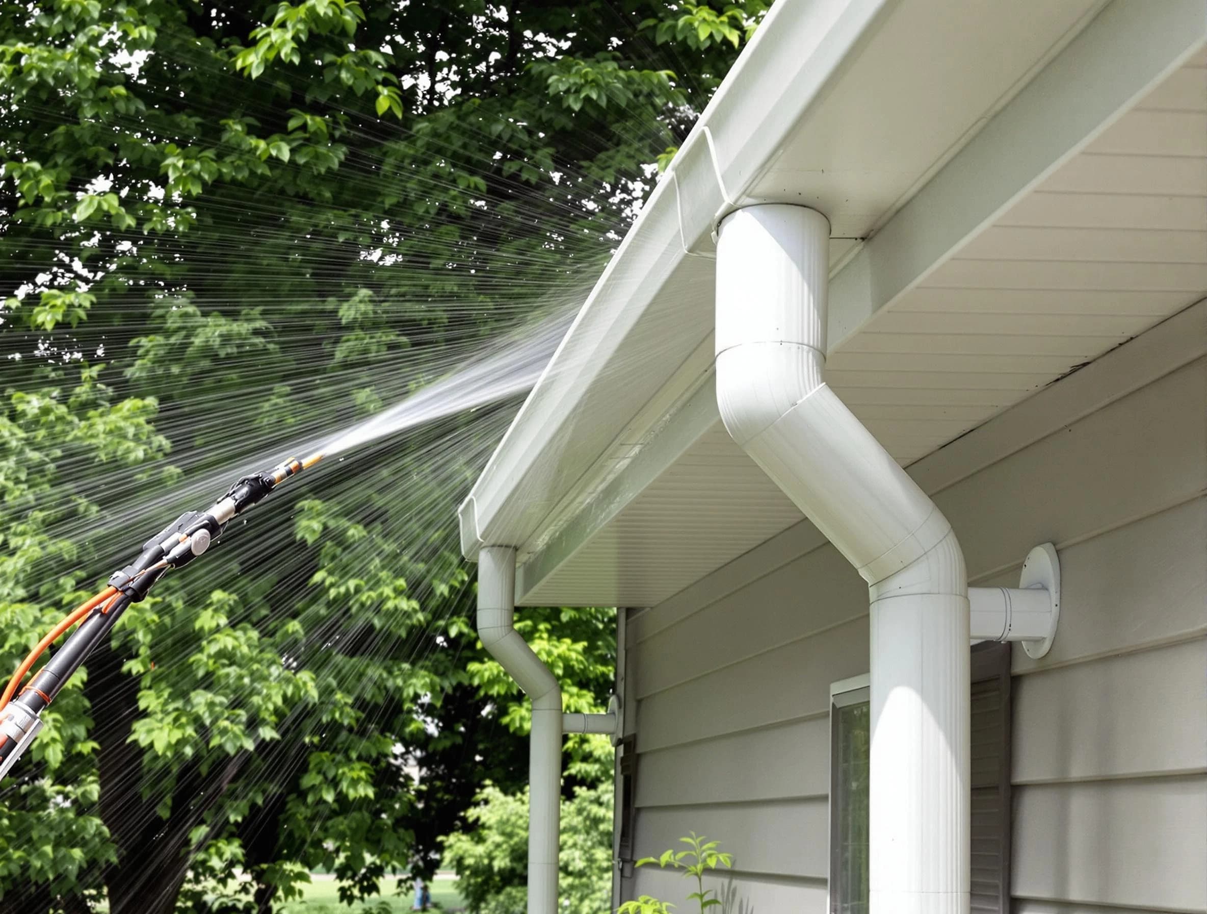Cleared gutters by North Royalton Roofing Company for a clean drainage system in North Royalton, OH