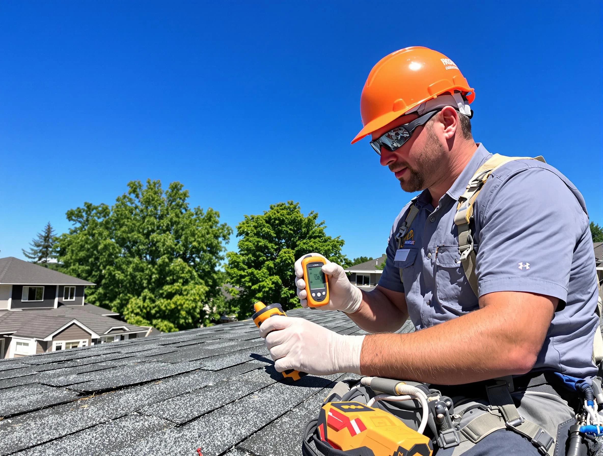 North Royalton Roofing Company conducting a roof inspection in North Royalton, OH
