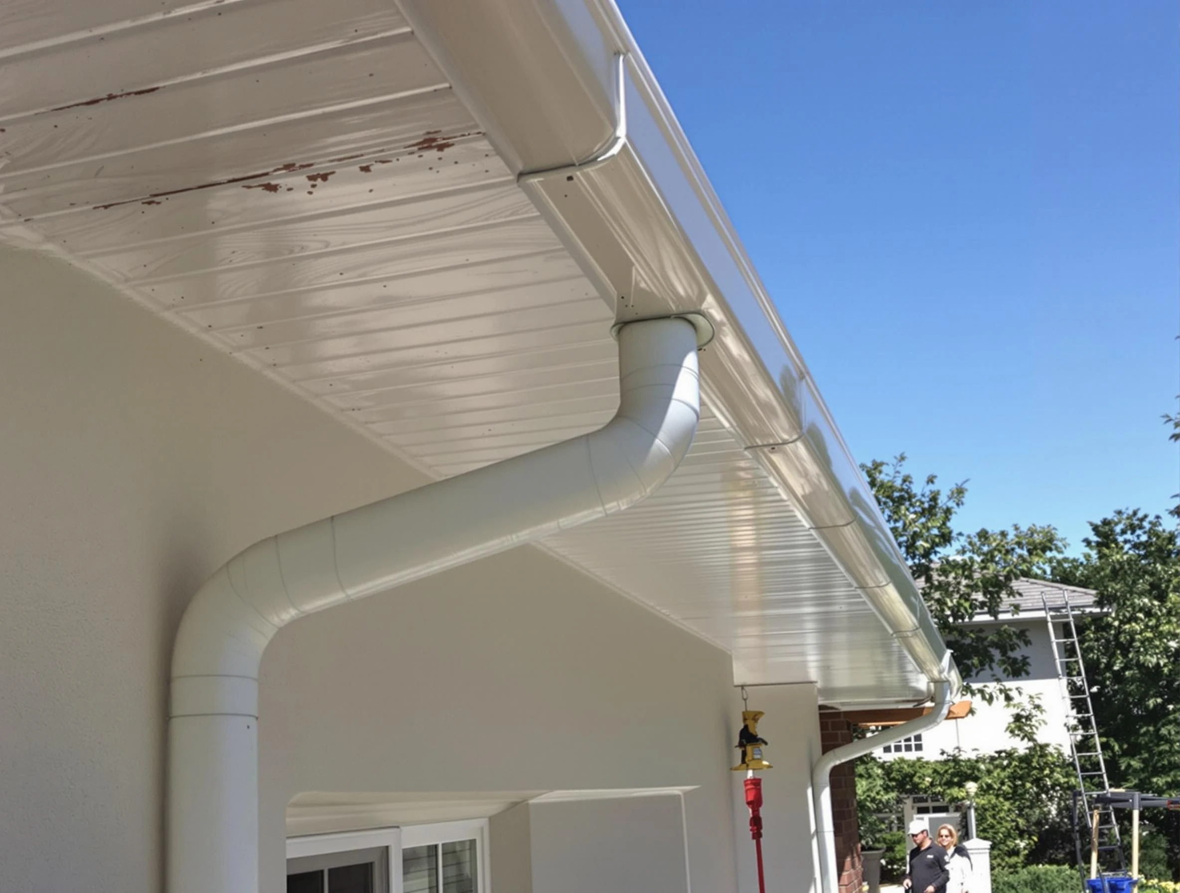 On-site seamless gutter fabrication by North Royalton Roofing Company in North Royalton, OH